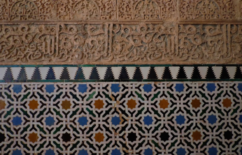 There were designs like this everywhere in the Alhambra, all different, but also consistently holding to the same geometric themes.