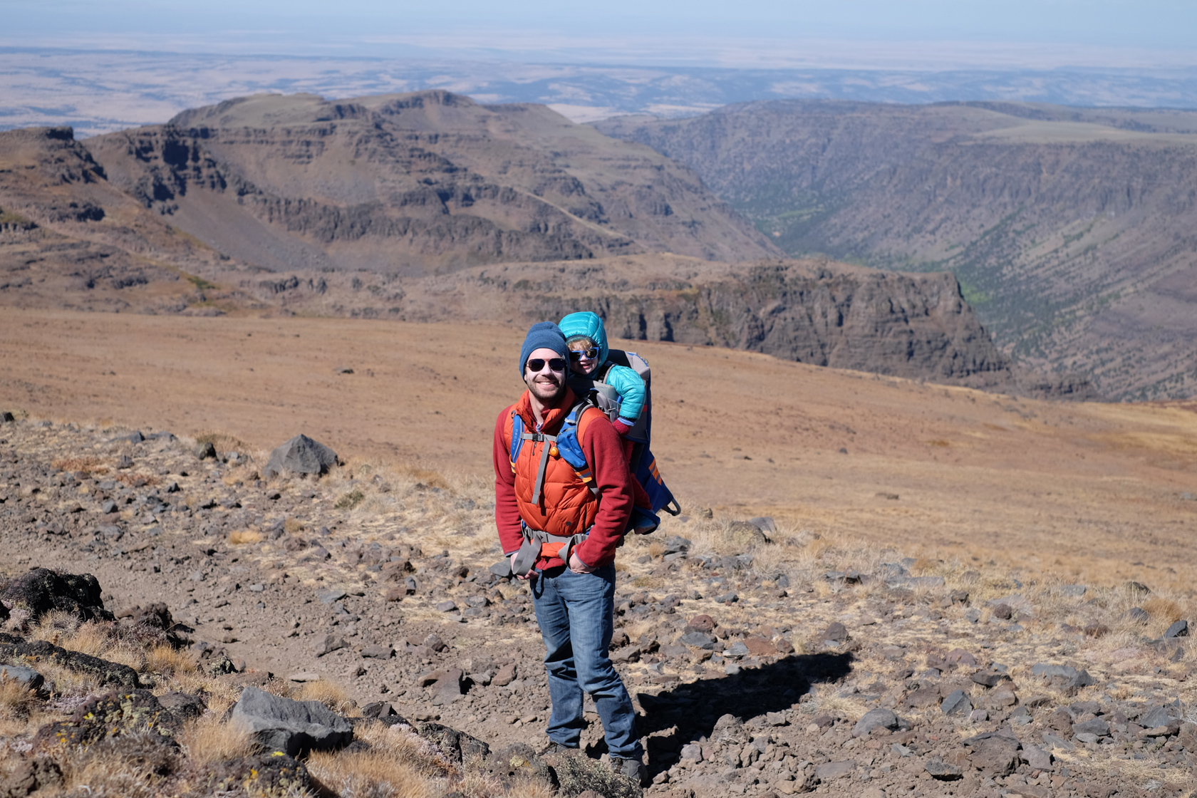 We drove up to the summit of Steens Mountain. It was windier than hell, and cold too, but once we hiked down into one of the nearby canyons it was much more pleasant.