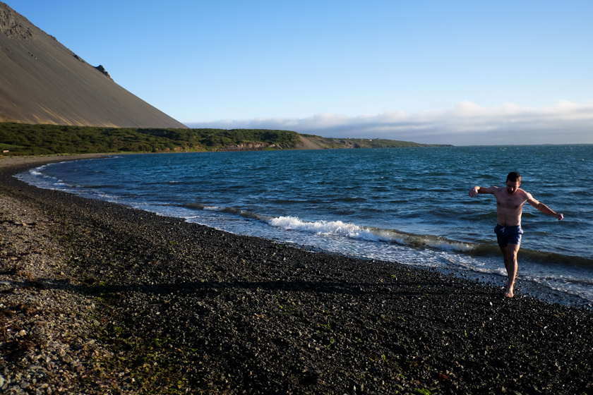 swimming in the ocean