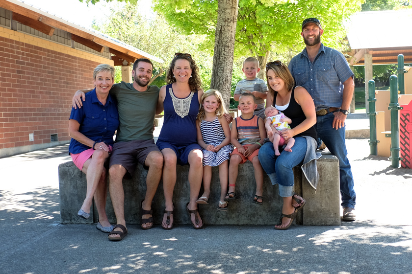 family picture at the park