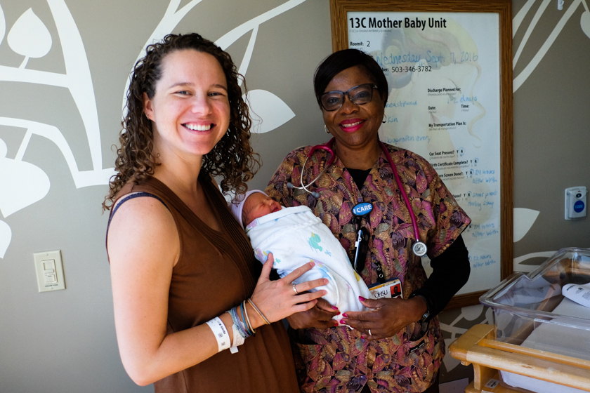 rachael with one of our wonderful nurses, florence