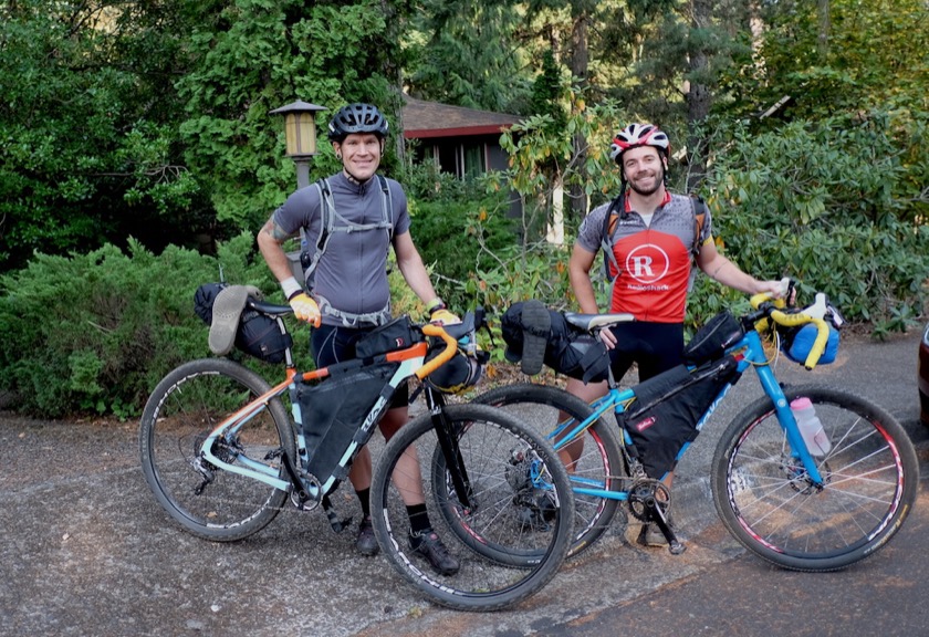 Ryan and me in Eugene on the morning of our departure. We're both riding off-road touring bikes, on loan from one of Ryan's friends.