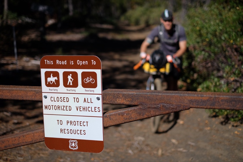 We started the day by hiking our bikes up the Santiam Wagon Trail because the sand was too soft to ride on.