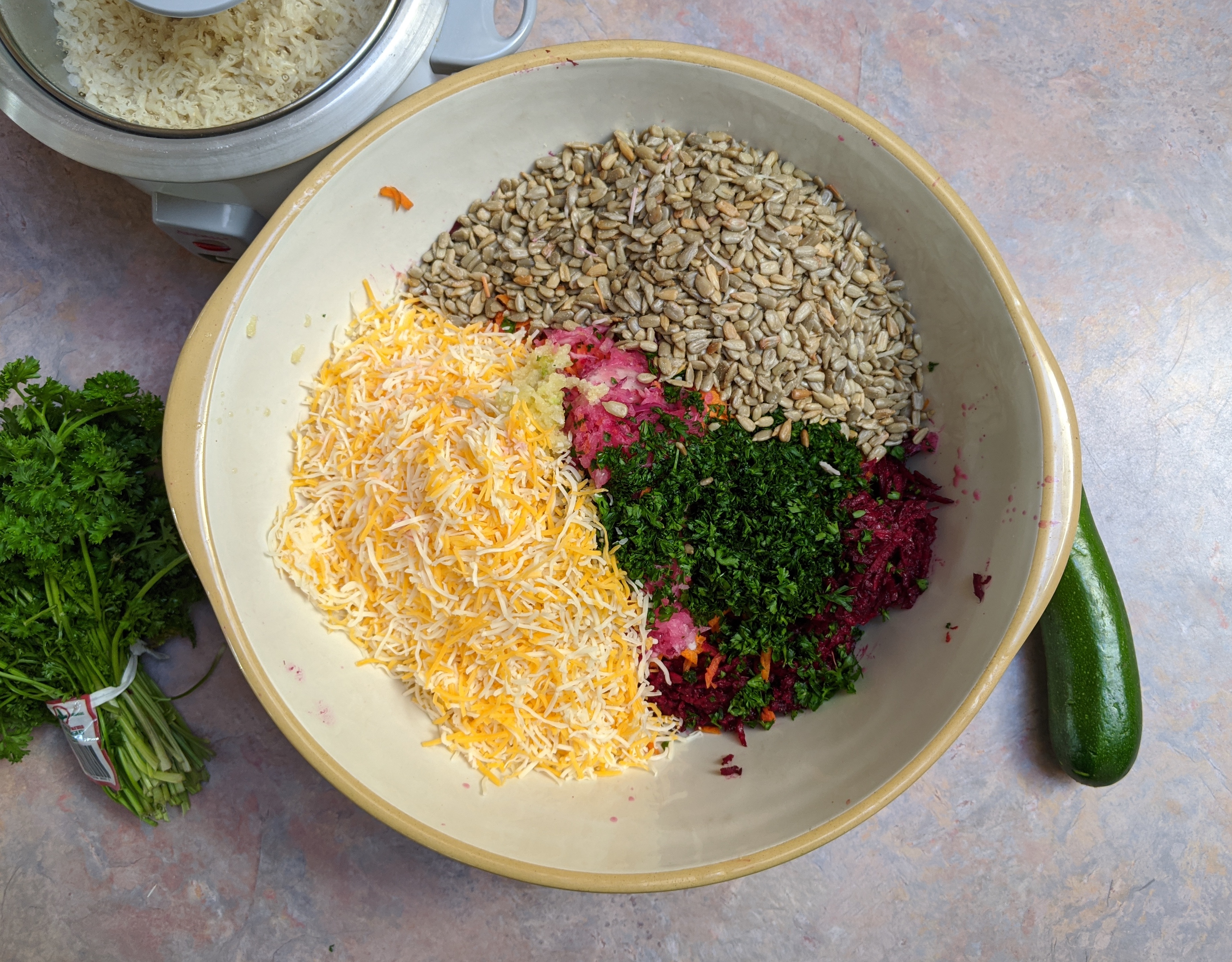 beet burger fixins