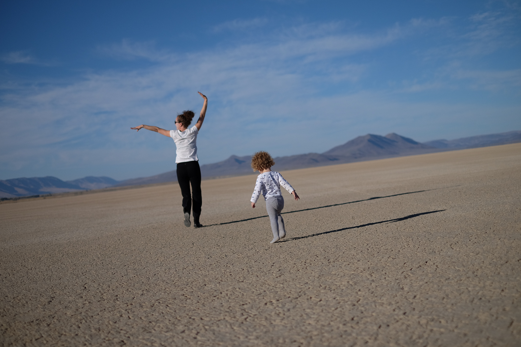 Sometimes just running across the playa provided all the entertainment we needed.