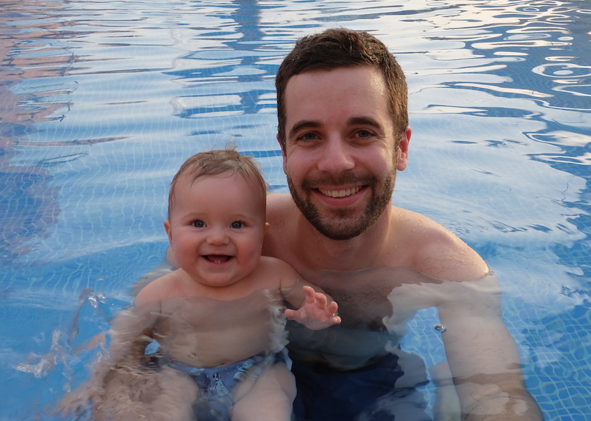 idara in pool with alex