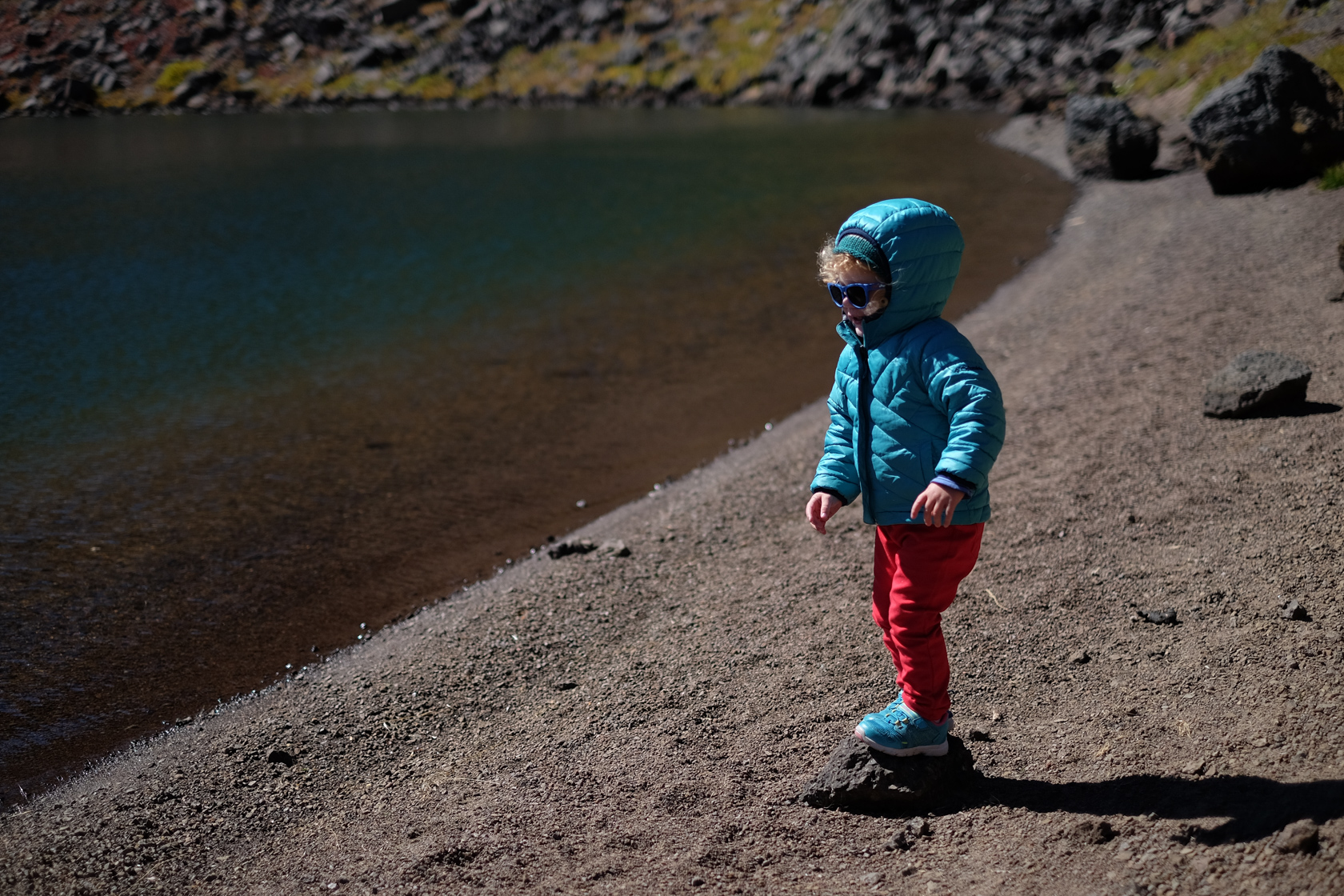 A man we met along the trail joked that the hike to Wildhorse Lake was 1,900 feet down and 3,600 feet back up. With Idara on my back, that felt about right. The destination was worth it.