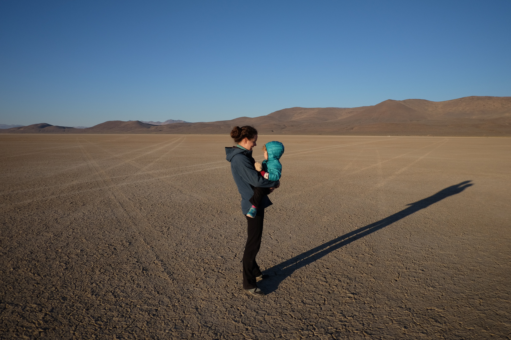 The light on the desert playa was perfect. Unfortunately Idara got us up long before that light was even visible.