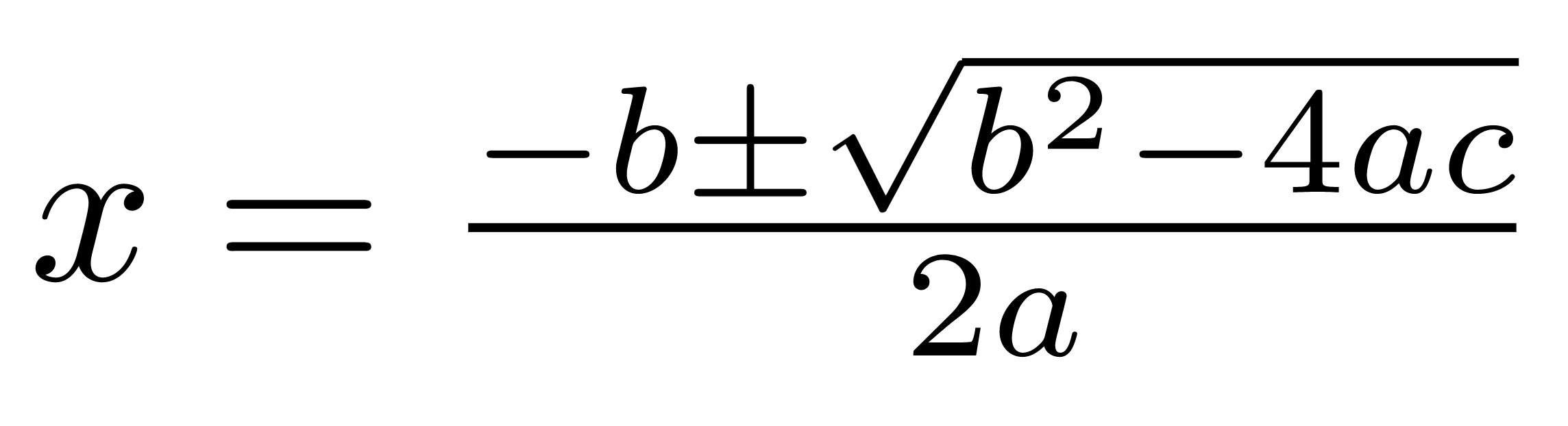 quadratic formula