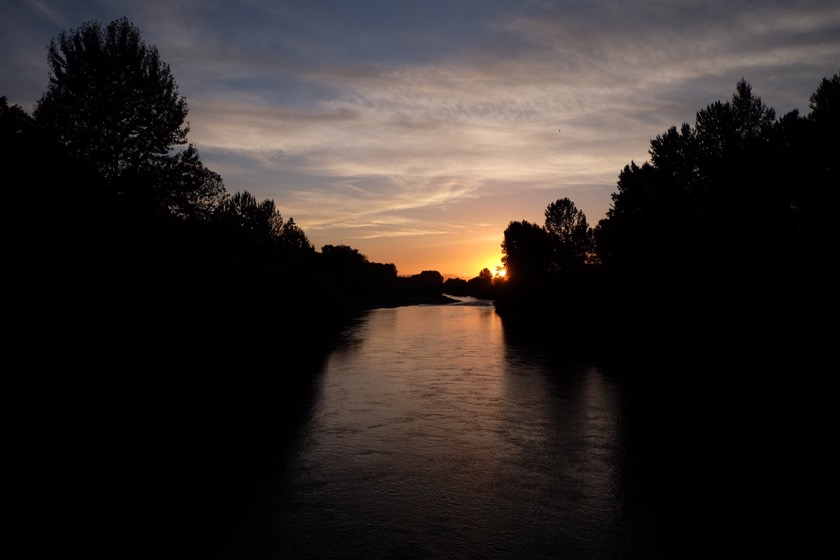 Sunset on the McKenzie River.